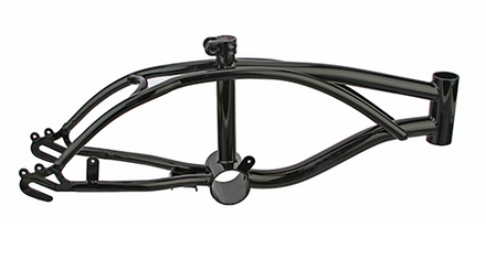 12" Bicycle Frame in Gloss Metallic Black