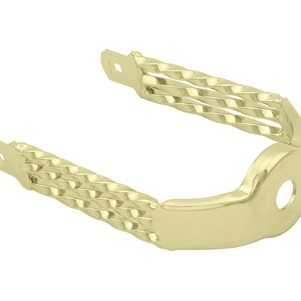 Spring Fork Triple Square Twisted Extended Crown Gold