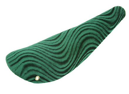 16" Banana Saddle Velour Seat Green