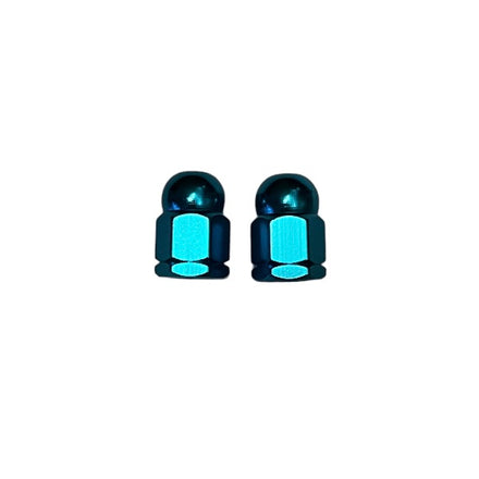 Hex Dome Nut (Large) Valve Caps Blue