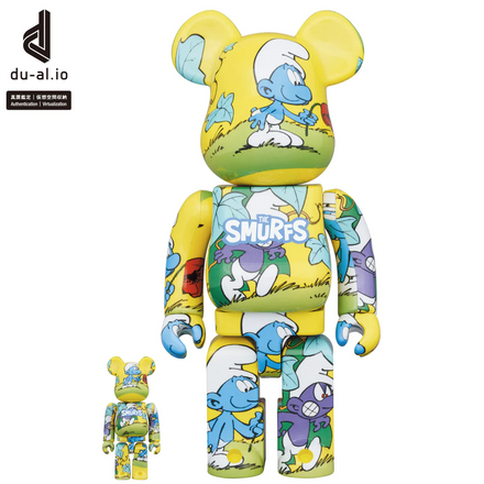 Medicom Toy BE@RBRICK - The Smurfs "The Purple Smurfs" 100% & 400% Bearbrick