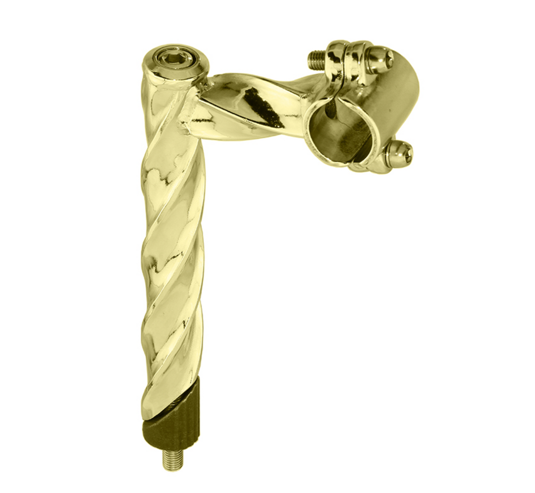 Twisted Stem 22.2mm with 2 Bolt Gold