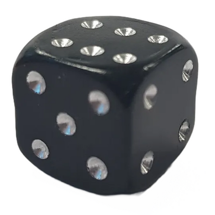 Mini Dice Metal Machined Valve Caps Black