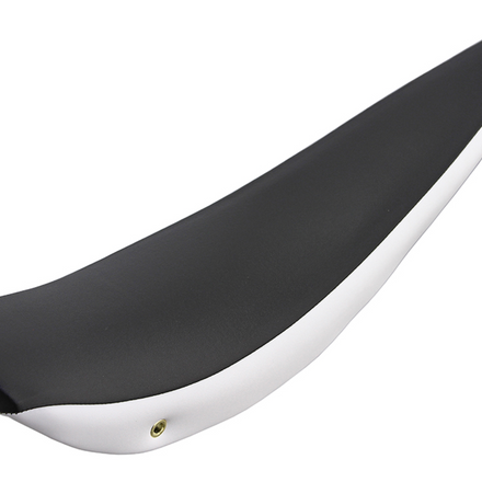 26" Banana Saddle Two Tone Vinyl Seat Black/White