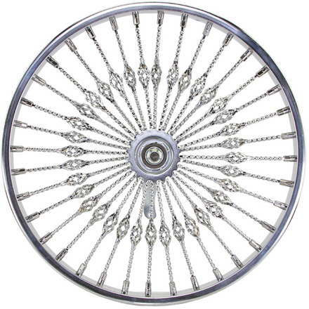 20" x 32mm Steel Rear Wheel with Coaster Brake Twisted Cage 36 Spoke Chrome