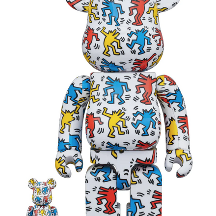 Medicom Toy BE@RBRICK - Keith Haring Version #9 100% & 400% Bearbrick