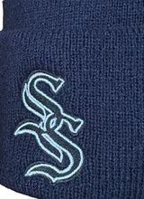 Load image into Gallery viewer, Saint Side - Second City Wool Blend Embroidered Beanie Navy
