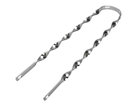 26" Flat Twisted Fender Brace Chrome