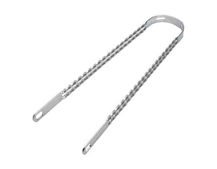 20" Double Square Twisted Fender Brace Chrome