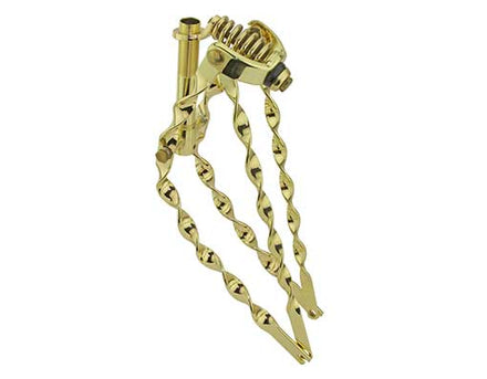 20" Bent Flat Twisted Spring Fork With Flat Twisted Bars Gold