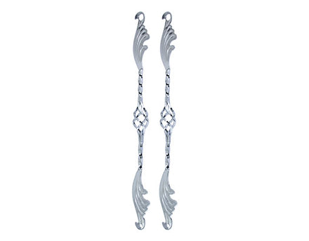 20" Cage Wing Twisted Spring Fork Bar Support Chrome