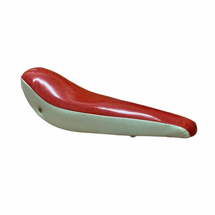 20" Banana Saddle Seat Sparkle Red with Sparkle White Sides