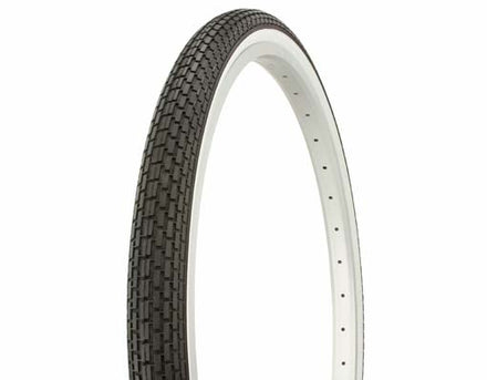 Tyre Duro 26" x 1.75" Black/White Side Wall HF-120A
