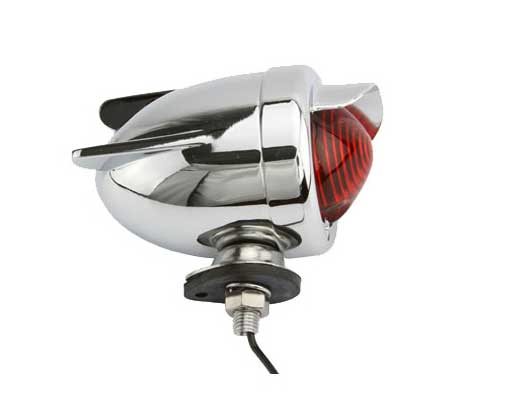 Red Dummy Light with Wings Chrome