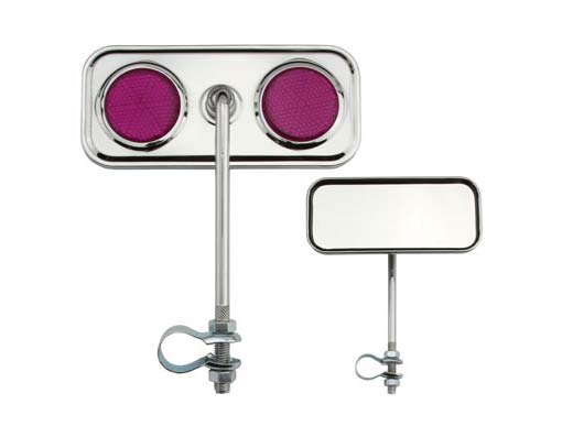 Rectangle Mirror with Purple Reflectors Chrome