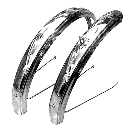 20" Retro Fender with Line Work Chrome