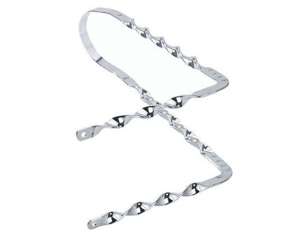 Flat Twisted 21" Sissy Bar with 90/Degrees Bend Chrome