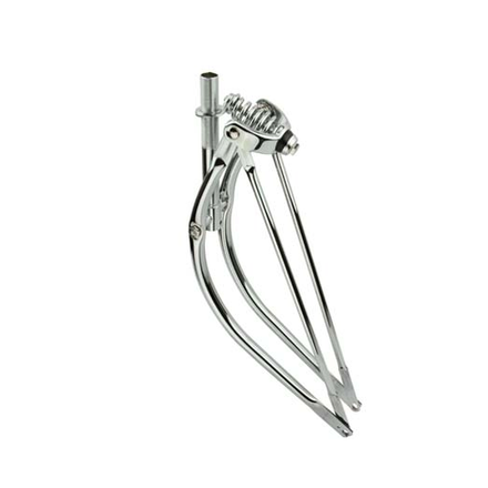 26" Bent Straight Spring Fork With Straight Bars Chrome