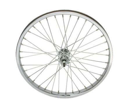 20" Chrome 36 Spoke Cross Lace Front Wheel