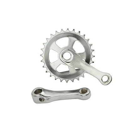 3 Piece Crank 28T 3 1/2" Length Chrome