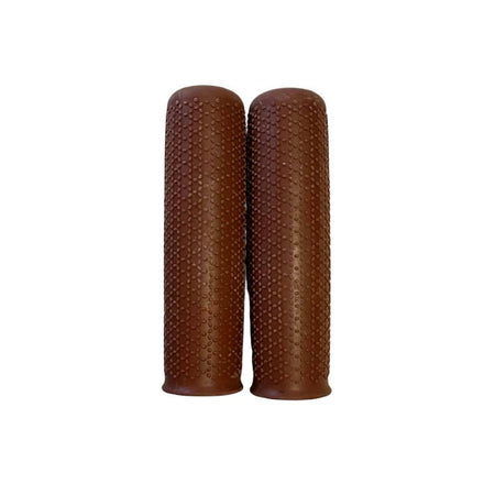 Handlebar Grips Raised Pattern Brown