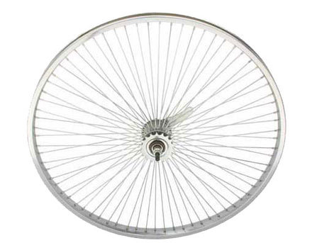 26" Chrome 72 Spoke Rear Coaster Wheel