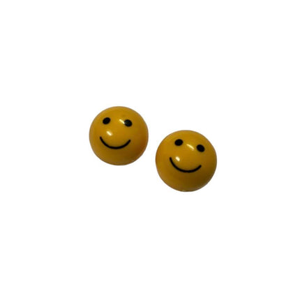 Yellow Smiley Face Valve Caps