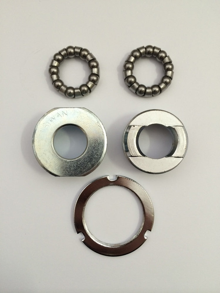 Bottom Bracket Set for 3 Piece Crank Chrome with Parallel Rise