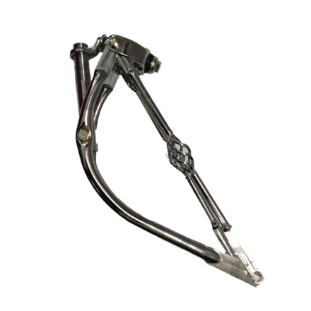 20" Bent Spring Fork With Straight Cage Bars Chrome