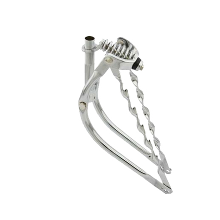 20" Bent Spring Fork With Flat Twisted Bars Chrome