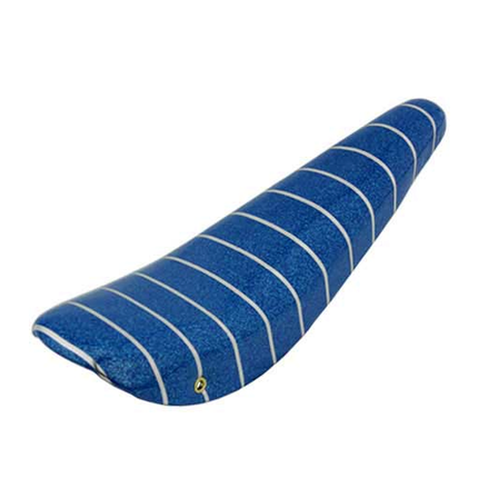 20" Banana Saddle Seat Vinyl Sparkle Blue with Silver Stripe