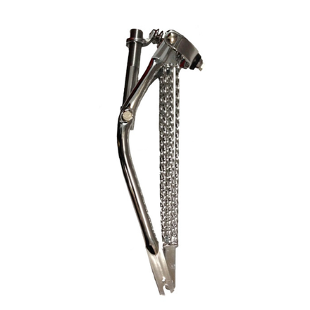 20" Classic Spring Fork With Triple Square Twisted Bars Chrome
