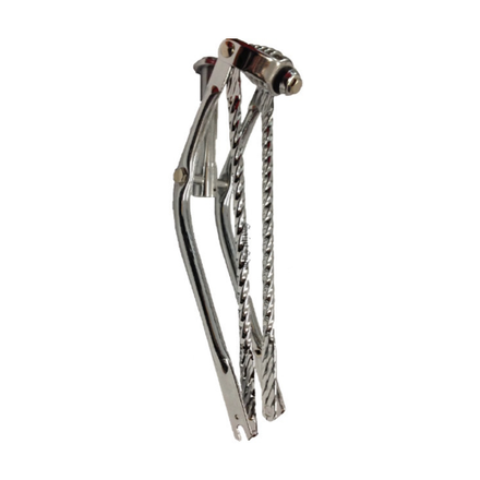 20" Classic Spring Fork With Square Twisted Bars Chrome