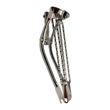 20" Classic Spring Fork With Double Square Twisted Bars Chrome