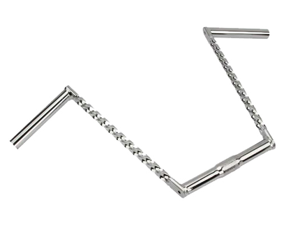 Double Twisted Handlebar 12" Chrome