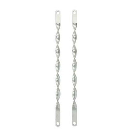 20" Flat Twisted Fork Bar Support Chrome