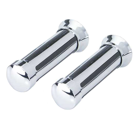Lines Handlebar Grip Black and Chrome