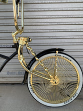 Load image into Gallery viewer, 20&quot; Lowrider Bicycle Gloss Black With Gold
