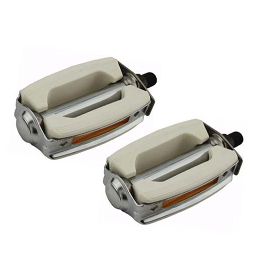 chrome bike pedals Krate Pedals 9/16" White Chrome – Saint Side