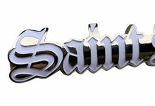 Load image into Gallery viewer, Saint Side Old English Logo White / Chrome Metal Badge
