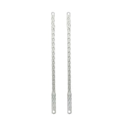 20" Square Twisted Fork Bar Support Chrome