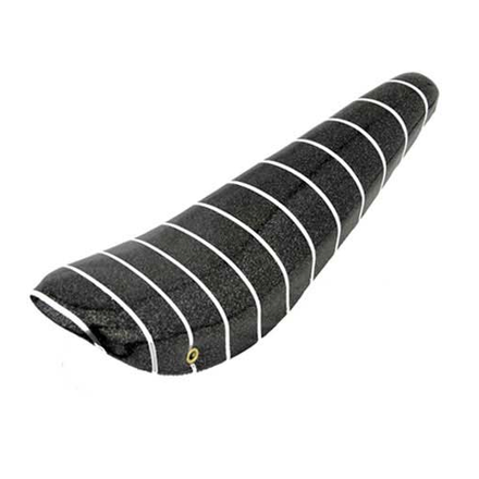 20" Banana Saddle Seat Vinyl Glitter Black with Silver Stripe