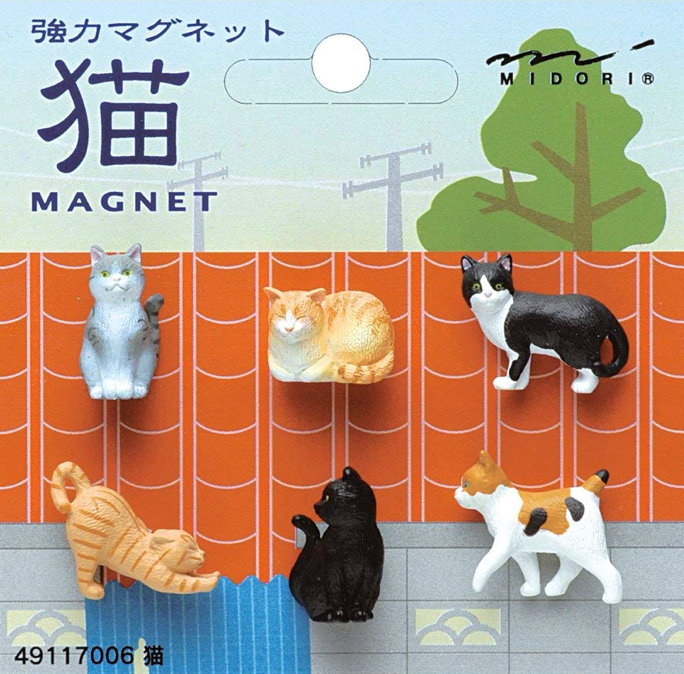 Midori - Mini Magnet Cat Set (6 Piece)