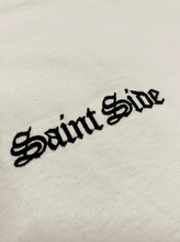 Load image into Gallery viewer, Saint Side - Old English Embroidered T-Shirt White
