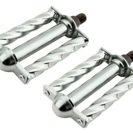 Square Twisted Pedals 9/16" Chrome