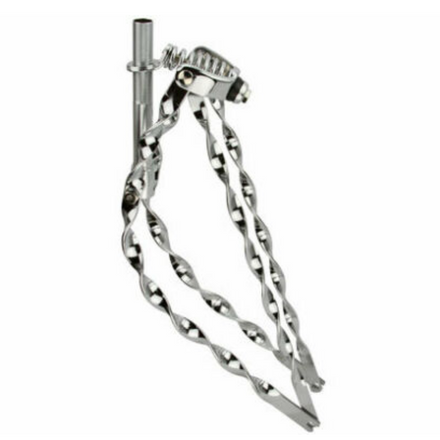 26" Bent Flat Twisted Spring Fork With Flat Twisted Bars Chrome