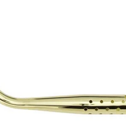 Oblique Muffler with Holes Gold