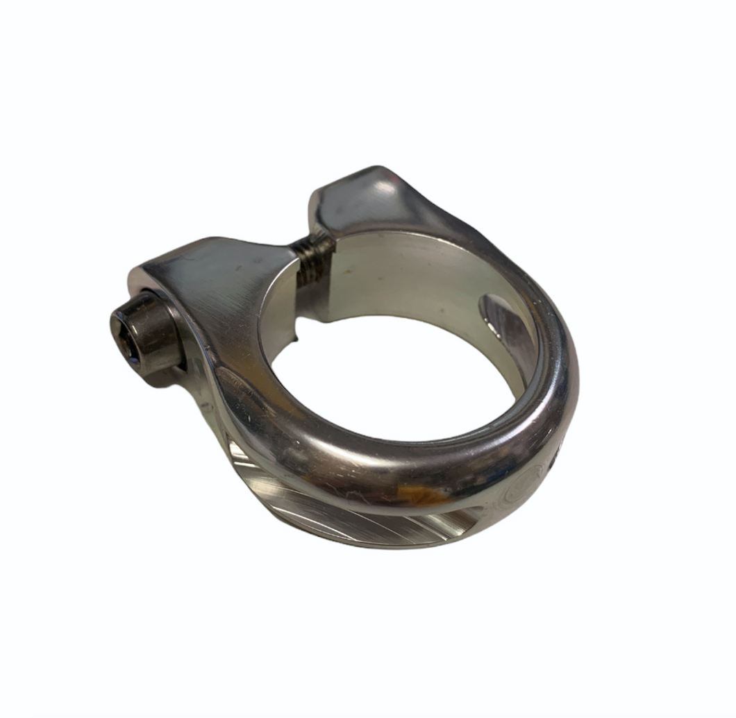 Seat Post Clamp 31.8mm Alloy with Lip Chrome