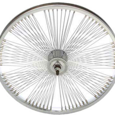 20" 144 Spoke Fan Front Wheel Chrome