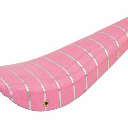 20" Banana Saddle Seat Sparkle Pink with Silver Stripe